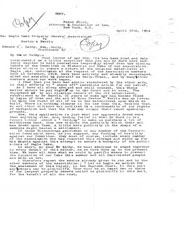 Correspondence concerning the dam and water levels lawsuit. 