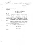 Correspondence concerning the crib filling of Eagle Lake for bar parking lot.