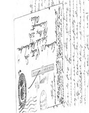 Handwritten correspondence (postcard) concerning the dam and fish population. 