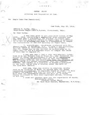 Copy letter regarding N.Y. Supreme Court lawsuit and retainer fees. 