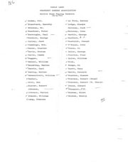 List of the active dues paying members of the ELPOA in 1974 with checkmarks indicating who has paid and who has not.
