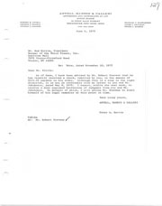 Correspondence regarding Robert Stevens payment and Confession of Judgement.