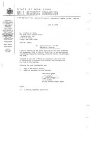 Correspondence regarding Stubing crib filling application of permission and public hearing.