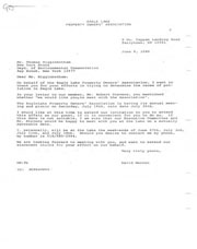 Correspondence regarding Eagle Lake pollution and annual meeting invitation as a guest.