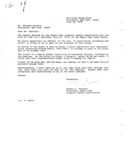 Correspondence regarding annual meeting and representation of the Route 74 Association.