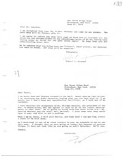 Two letters of correspondence regarding Route 74 Association attendance at annual meeting.