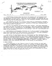 Vol. III, No. 1 July 1980 newsletter: A Happy Ending, 05/06/1980 Ticonderoga Sentinel clipping (Route 74 Association not at Fault for Delays), Study Reports, A Likely Plan, Federal Funding, We Will Recieve Report, Current Repair and Maintenance, and Membership.