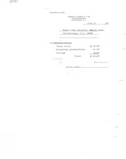 Receipt of payment: Phone Calls, Screening Permit-State, and Postage.