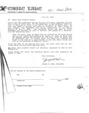 Letter to Eagle Lake property owners regarding vote to restore lake water level and the building of a new dam.