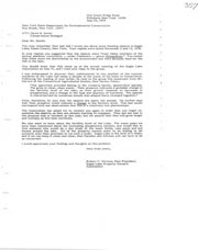 Correspondence to Conservation Biologist concerning water plankton and possible changes to lake plant fertility.