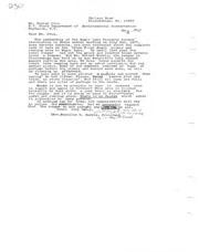 Correspondence to Dept. of Enviromental Conservation concerning Crown Point Beach litter and signage.