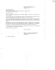 Correspondence regarding possible water particle sampling.