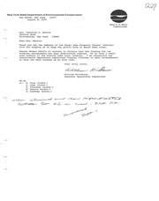 Correspondence from the DEC regarding ELPOA cleanliness and interior maintanence budget.