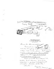 Correspondence regarding membership dues.