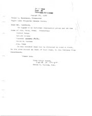 Correspondence regarding informal discussion group meeting fire department donation.