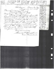 Handwritten sympathy letter of Pond Sr.