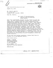 Correspondence from Department of Transportation regarding Route 73 construction and second public hearing.