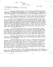 Letter to NY Governor regarding Conservation Commission communications regarding dam construction and safety, miscommunications between departments, and fish preservation/protections. 