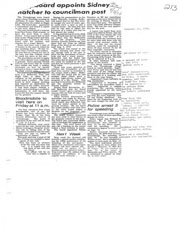 Ticonderoga Sentinel article concerning the town board meeting with Belkevich regarding the placement and legality of his trailer.