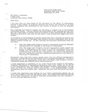 Correspondence the Route 74 Association, ELPOA Executive Committee meeting, ELPOA official representation, and donations. 