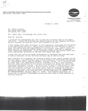 Correspondence regarding formation of an improvement district and dye testing. 