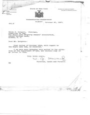 Correspondence regarding receival of letter and bringing attention to the Department of Law.