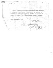 Town of Ticonderoga Notice of Hearing for Belkevich trailer permit.