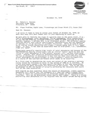 Correspondence regarding algae identification and sanitation survey. 