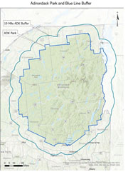 Adirondack Park and Blue Line Buffer