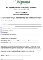 DEC Clean Drain Dry Self Issued Certificate