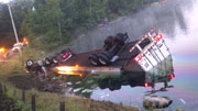Ti Fire Truck in Lake