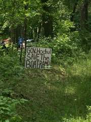 2023 Boat Launch Closing Protest Signs 